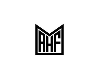 AHF logo tasarım vektör şablonu. AHF
