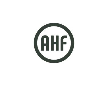 AHF logo tasarım vektör şablonu. AHF