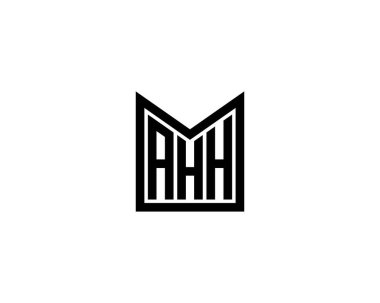 AHH logo tasarım vektör şablonu. AHH