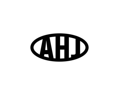 AHJ logo tasarım vektör şablonu. AHJ