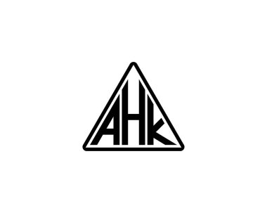 AHK logo tasarım vektör şablonu. AHK