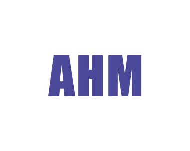 AHM logo tasarım vektör şablonu. AHM