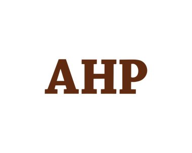 AHP logo tasarım vektör şablonu. AHP