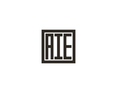 AIE logo tasarım vektör şablonu. AIE