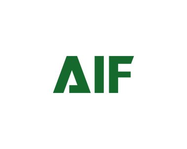 AIF logo tasarım vektör şablonu. AIF
