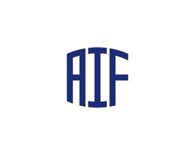 AIF logo tasarım vektör şablonu. AIF
