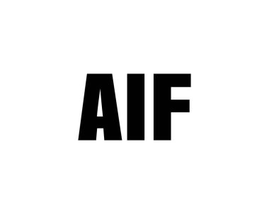 AIF logo tasarım vektör şablonu. AIF