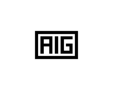 AIG logo tasarım vektör şablonu. AIG