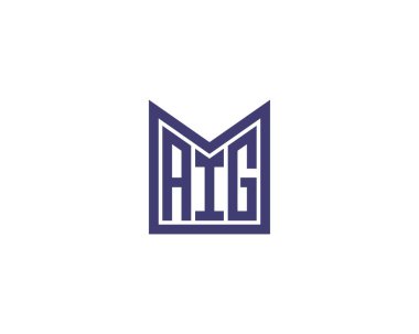 AIG logo tasarım vektör şablonu. AIG
