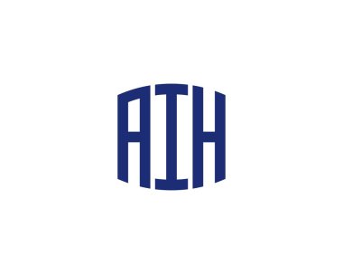 AIH logo tasarım vektör şablonu. AIH