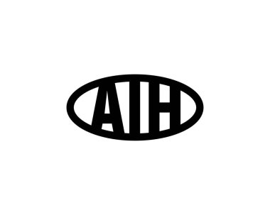 AIH logo tasarım vektör şablonu. AIH