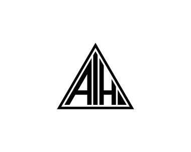 AIH logo tasarım vektör şablonu. AIH