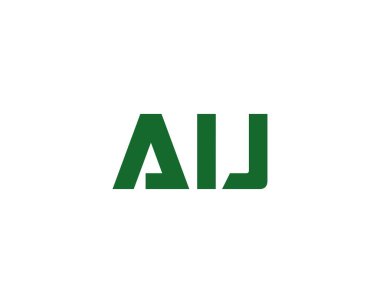 AIJ logo tasarım vektör şablonu. AIJ