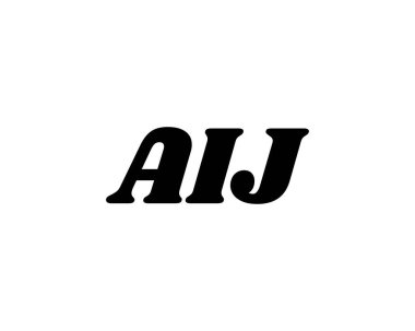 AIJ logo tasarım vektör şablonu. AIJ