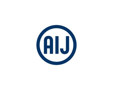 AIJ logo tasarım vektör şablonu. AIJ