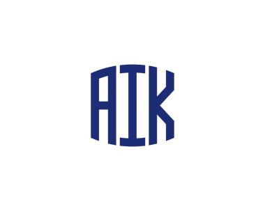 AIK logo tasarım vektör şablonu. AIK