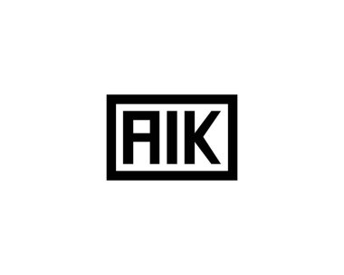 AIK logo tasarım vektör şablonu. AIK