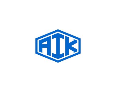 AIK logo tasarım vektör şablonu. AIK