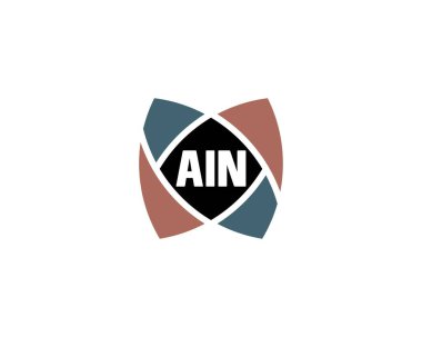 AIN logo tasarım vektör şablonu. AIN