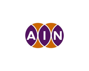 AIN logo tasarım vektör şablonu. AIN