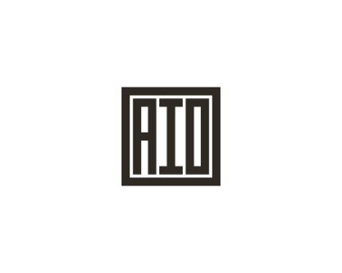 AIO logo tasarım vektör şablonu. AIO