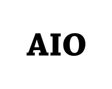 AIO logo tasarım vektör şablonu. AIO