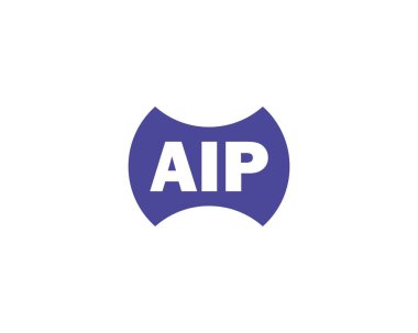 AIP logo tasarım vektör şablonu. AIP
