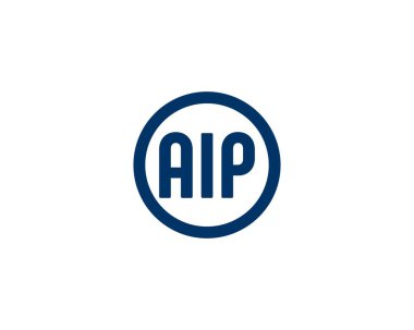 AIP logo tasarım vektör şablonu. AIP