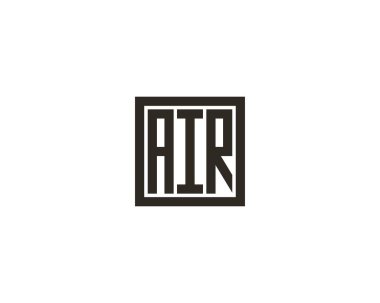 AIR logo tasarım vektör şablonu. Hava.
