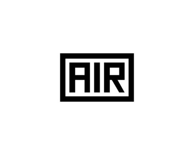 AIR logo tasarım vektör şablonu. Hava.