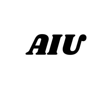 AIU logo tasarım vektör şablonu. AIU
