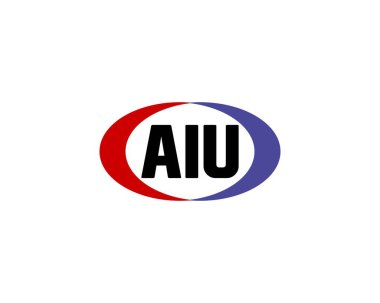 AIU logo tasarım vektör şablonu. AIU