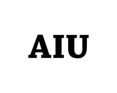 AIU logo tasarım vektör şablonu. AIU