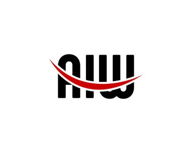AIW logo tasarım vektör şablonu. AIW