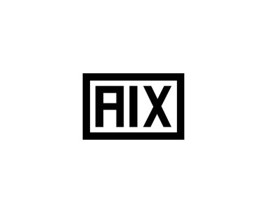 AIX logo tasarım vektör şablonu. AIX