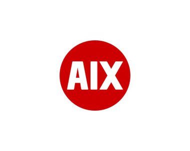 AIX logo tasarım vektör şablonu. AIX