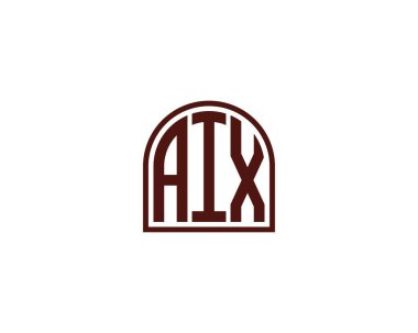 AIX logo tasarım vektör şablonu. AIX