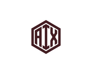 AIX logo tasarım vektör şablonu. AIX