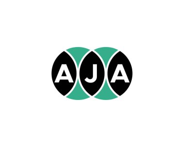 AJA logo tasarım vektör şablonu. AJA
