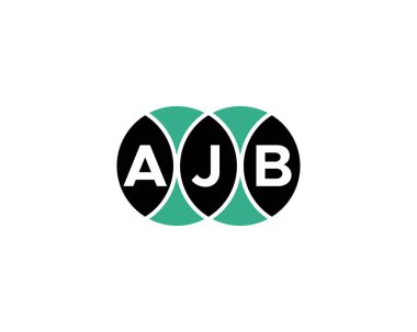 AJB logo tasarım vektör şablonu. AJB