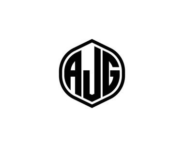 AJG logo tasarım vektör şablonu. AJG
