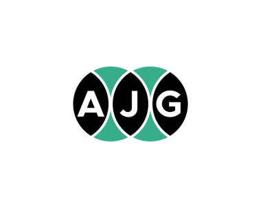 AJG logo tasarım vektör şablonu. AJG