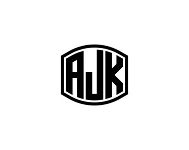 AJK logo tasarım vektör şablonu. AJK