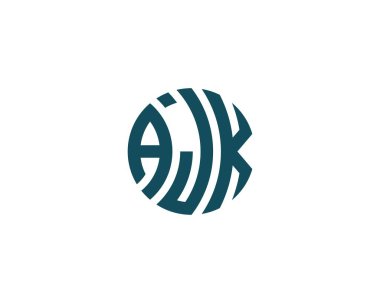AJK logo tasarım vektör şablonu. AJK