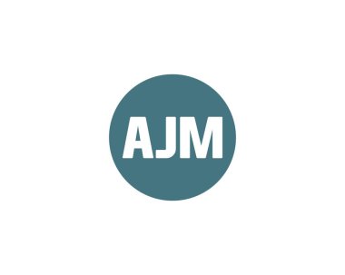 AJM logo tasarım vektör şablonu. AJM