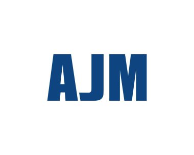 AJM logo tasarım vektör şablonu. AJM