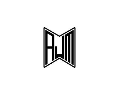 AJM logo tasarım vektör şablonu. AJM