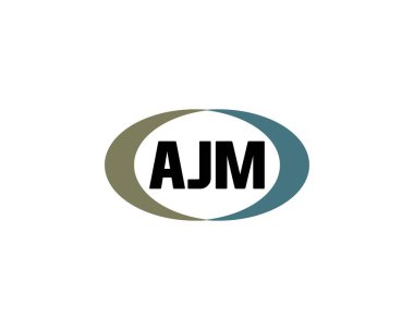 AJM logo tasarım vektör şablonu. AJM