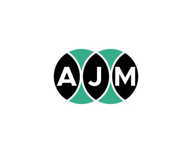 AJM logo tasarım vektör şablonu. AJM
