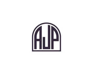 AJP logo tasarım vektör şablonu. AJP